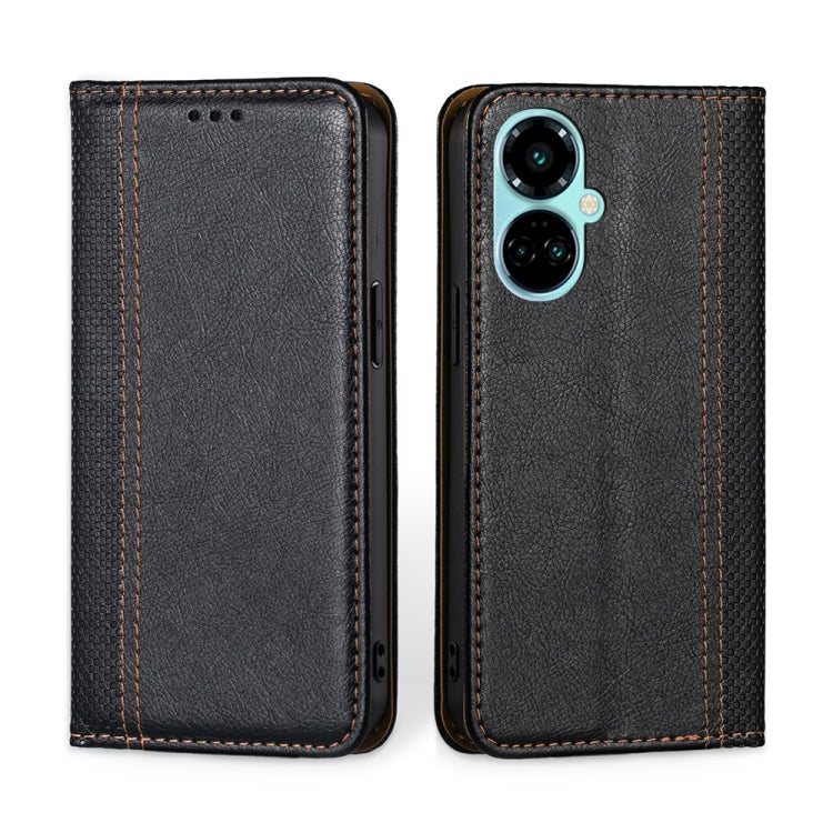 For Tecno Camon 19 / 19 Pro Grid Texture Magnetic Flip Leather Phone Case