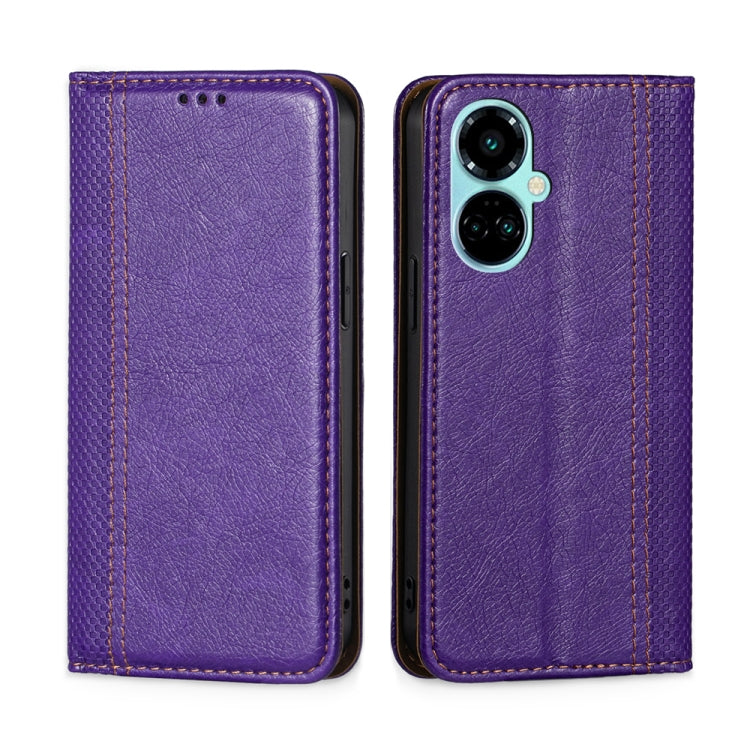 For Tecno Camon 19 / 19 Pro Grid Texture Magnetic Flip Leather Phone Case