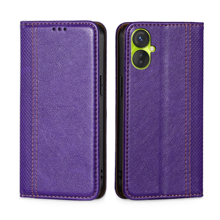 For Tecno Spark 9 Pro Grid Texture Magnetic Flip Leather Phone Case