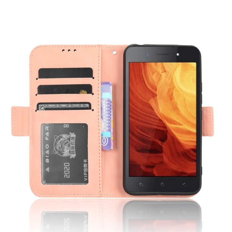 For Itel A18 Skin Feel Calf Texture Card Slots Leather Phone Case