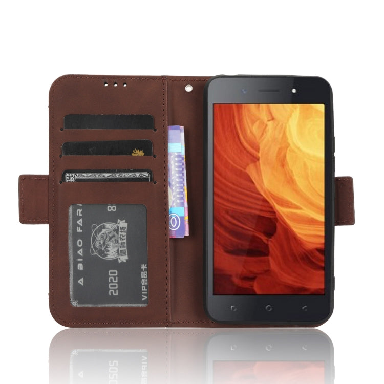 For Itel A18 Skin Feel Calf Texture Card Slots Leather Phone Case