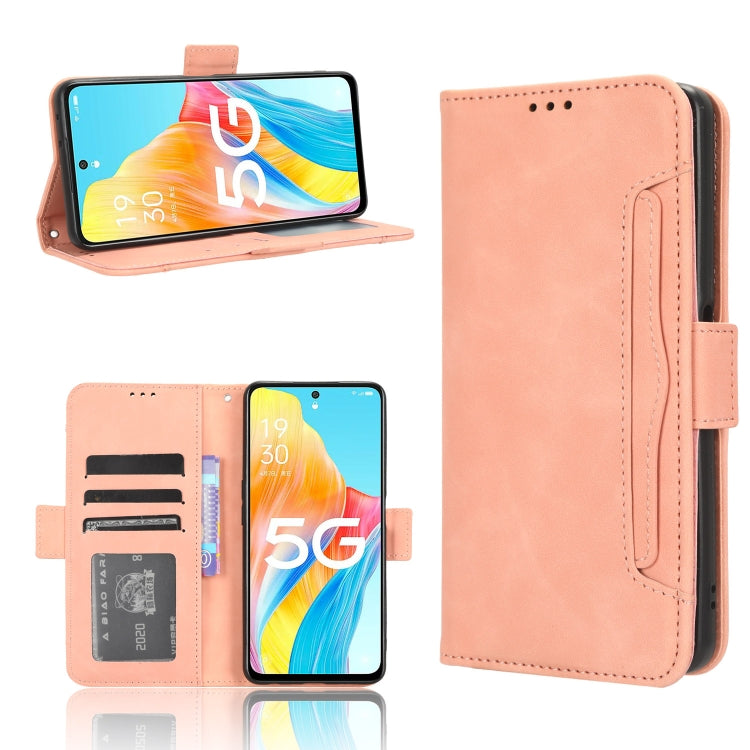 For OPPO A1 5G Skin Feel Calf Texture Card Slots Leather Phone Case