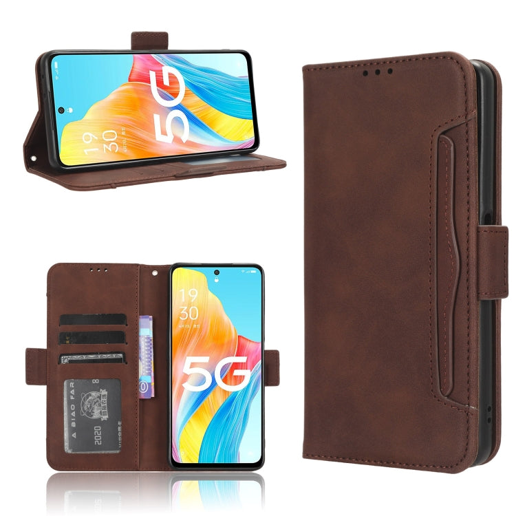 For OPPO A1 5G Skin Feel Calf Texture Card Slots Leather Phone Case