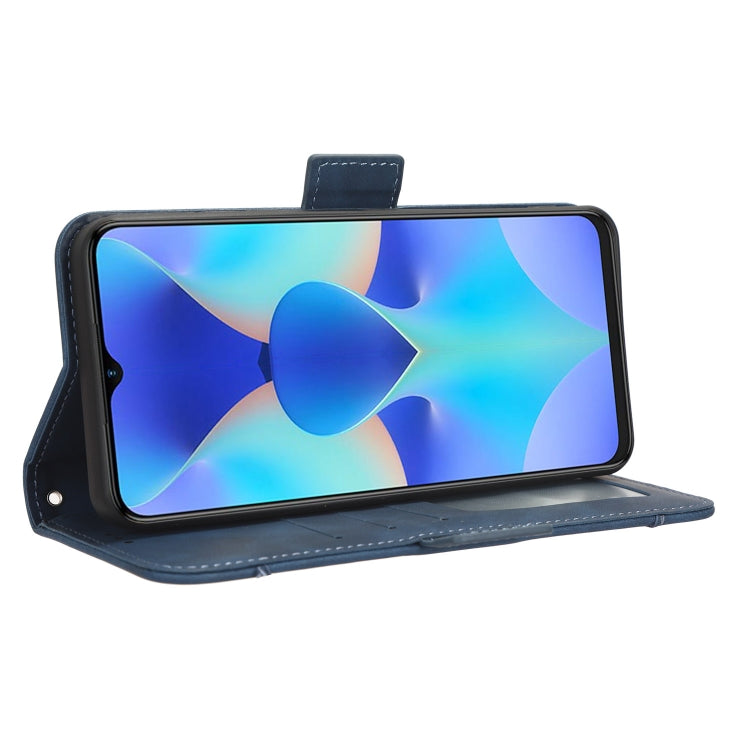 For Tecno Spark 10 4G Skin Feel Calf Texture Card Slots Leather Phone Case