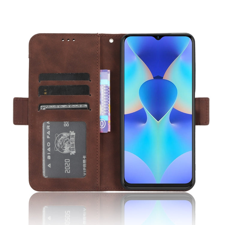 For Tecno Spark 10 4G Skin Feel Calf Texture Card Slots Leather Phone Case