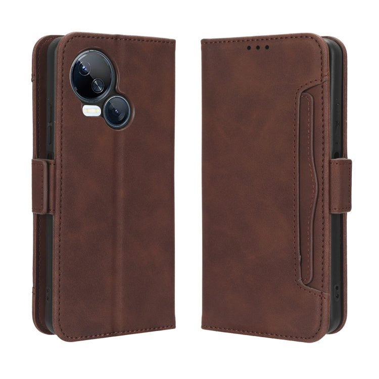 For Tecno Spark 10 5G Skin Feel Calf Texture Card Slots Leather Phone Case