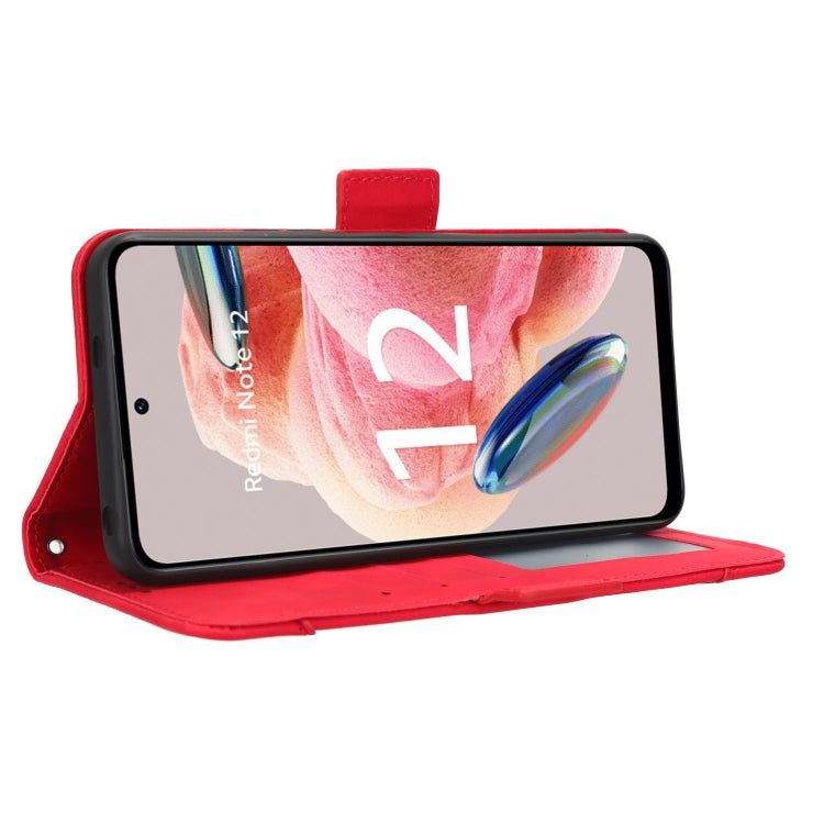 For Xiaomi Redmi Note 12 4G Global Skin Feel Calf Texture Card Slots Leather Phone Case