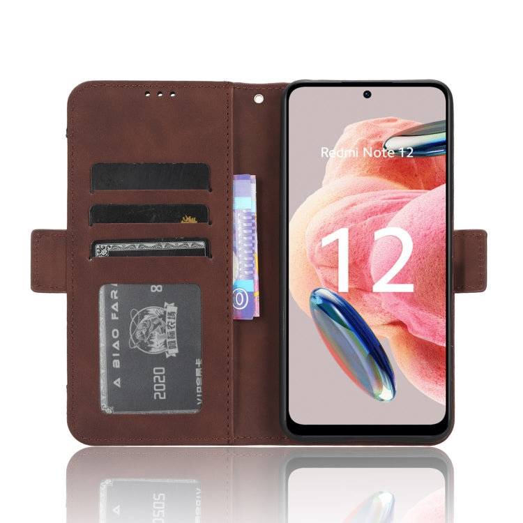 For Xiaomi Redmi Note 12 4G Global Skin Feel Calf Texture Card Slots Leather Phone Case
