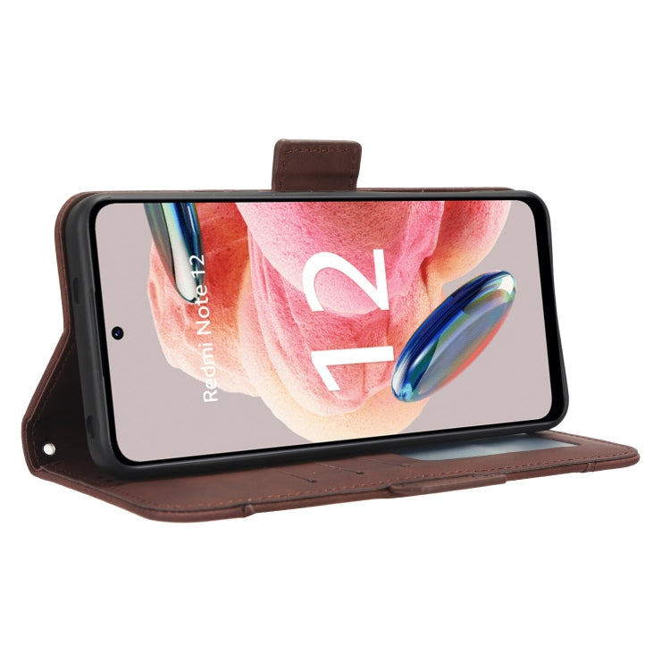 For Xiaomi Redmi Note 12 4G Global Skin Feel Calf Texture Card Slots Leather Phone Case