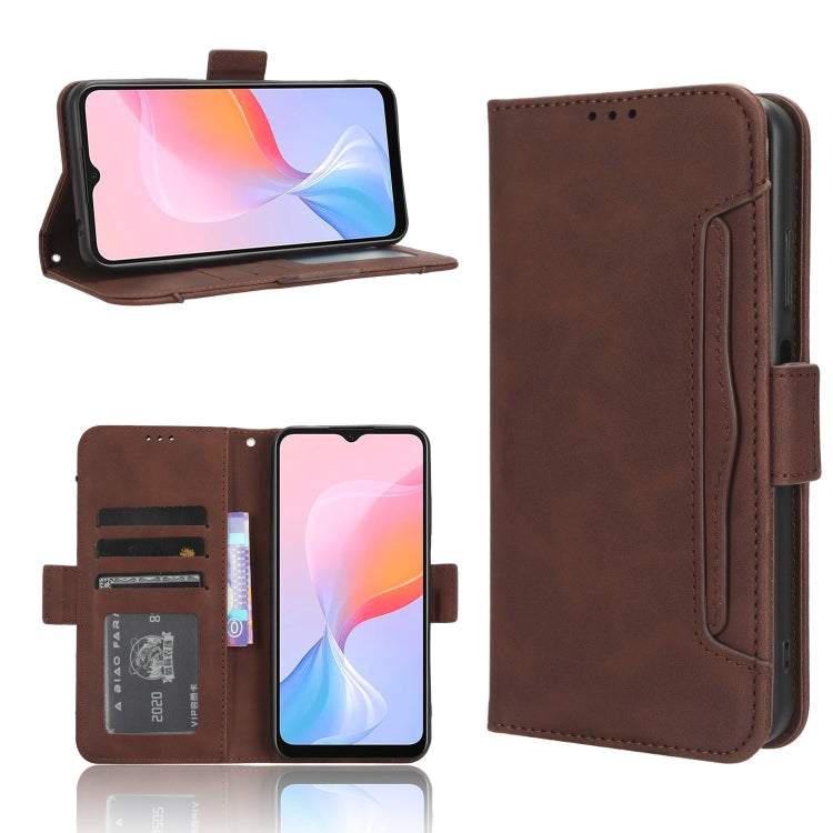 For Blackview A85 Skin Feel Calf Texture Card Slots Leather Phone Case