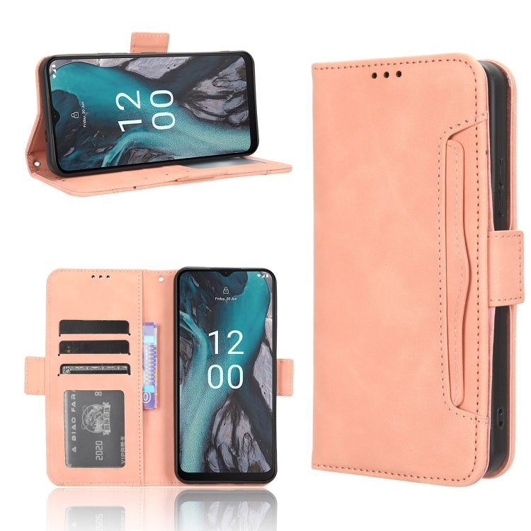 For Nokia C22 Skin Feel Calf Texture Card Slots Leather Phone Case
