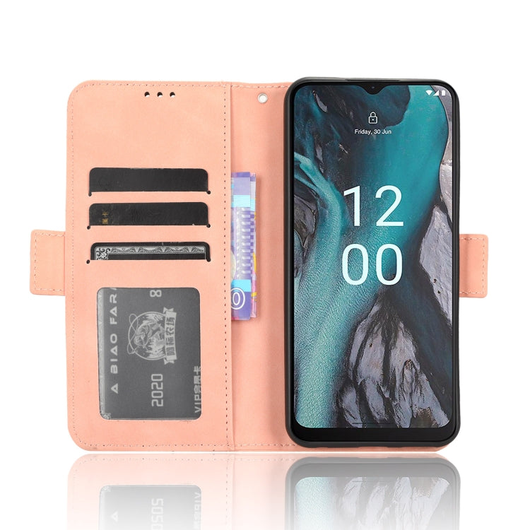 For Nokia C22 Skin Feel Calf Texture Card Slots Leather Phone Case