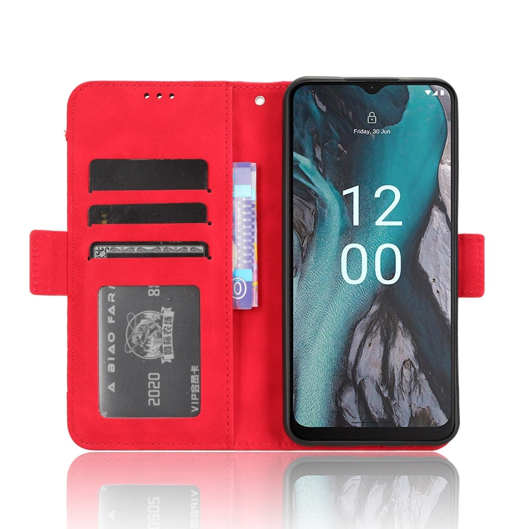 For Nokia C22 Skin Feel Calf Texture Card Slots Leather Phone Case