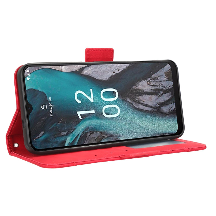 For Nokia C22 Skin Feel Calf Texture Card Slots Leather Phone Case