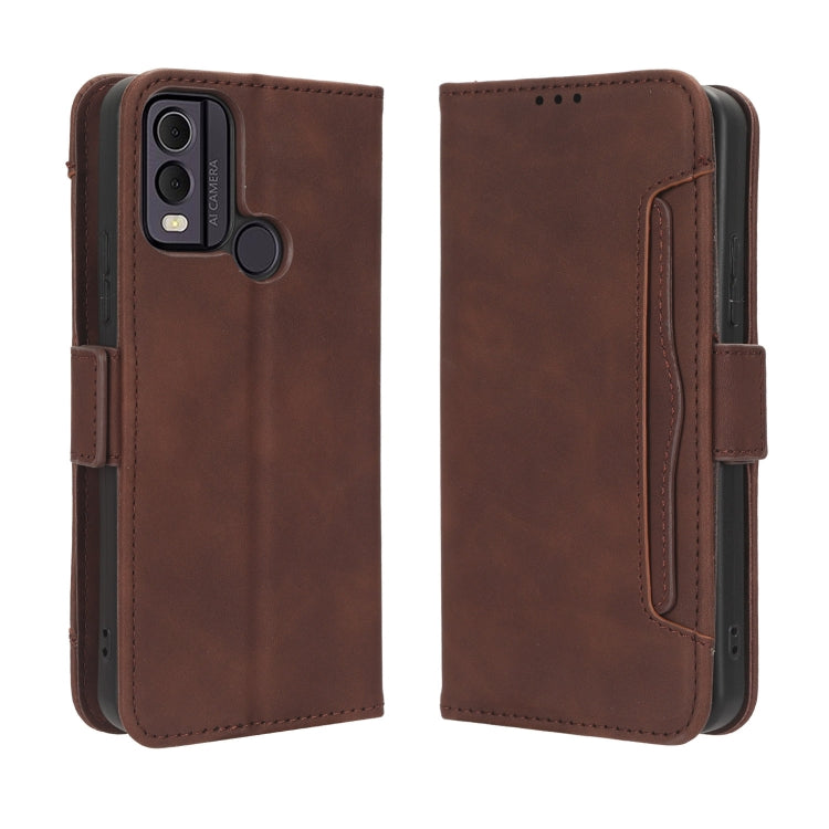 For Nokia C22 Skin Feel Calf Texture Card Slots Leather Phone Case