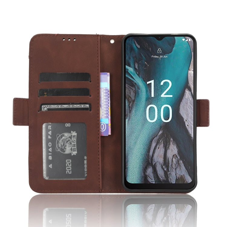 For Nokia C22 Skin Feel Calf Texture Card Slots Leather Phone Case