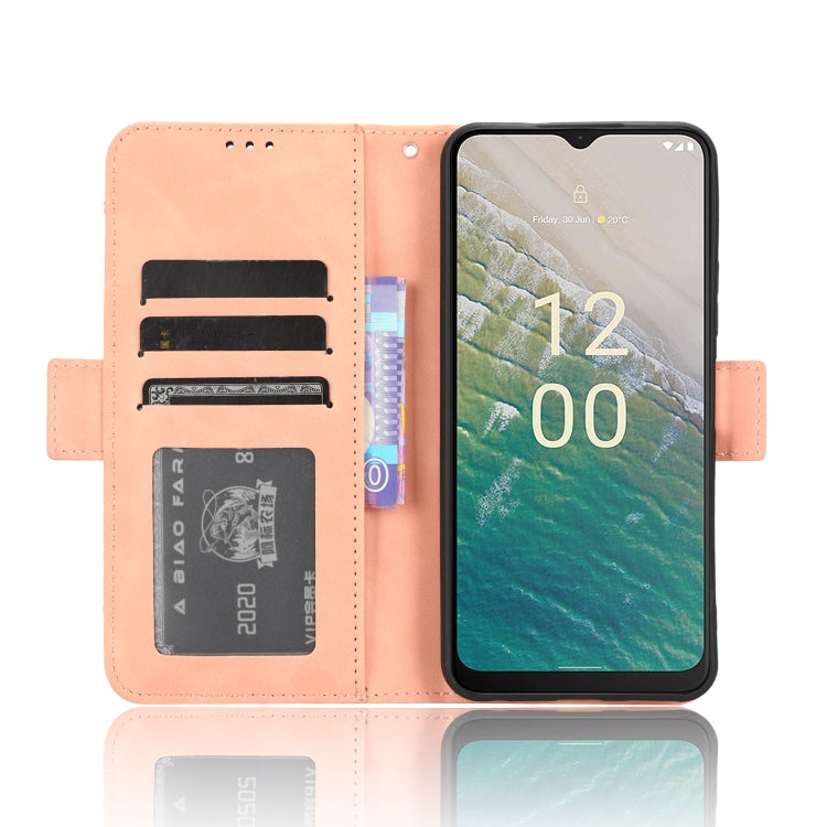 For Nokia C32 4G Skin Feel Calf Texture Card Slots Leather Phone Case