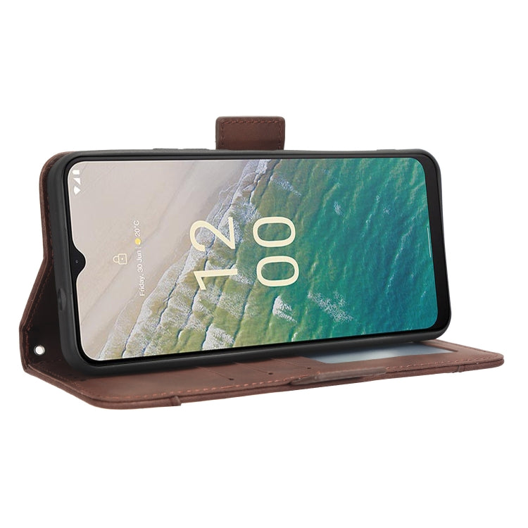 For Nokia C32 4G Skin Feel Calf Texture Card Slots Leather Phone Case