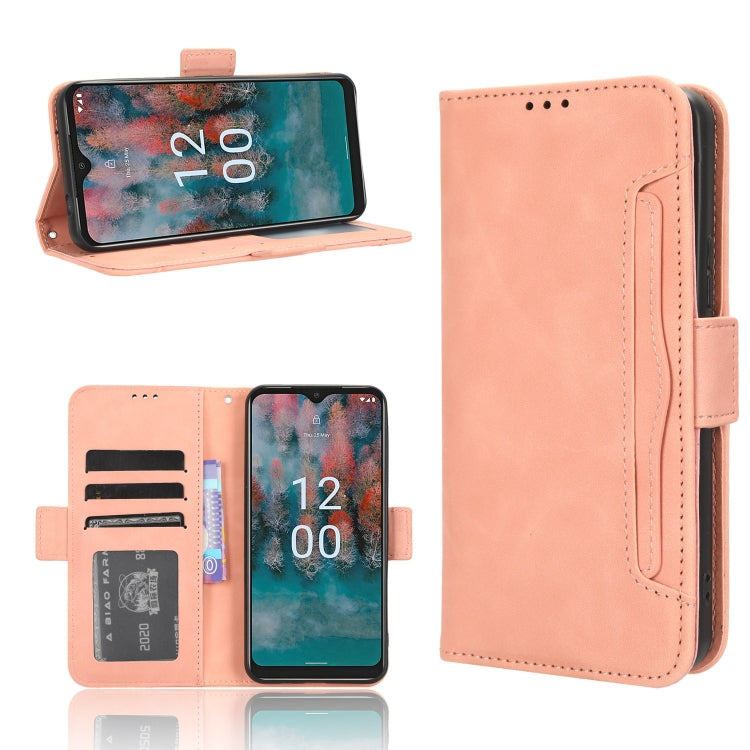 For Nokia C12 Skin Feel Calf Texture Card Slots Leather Phone Case