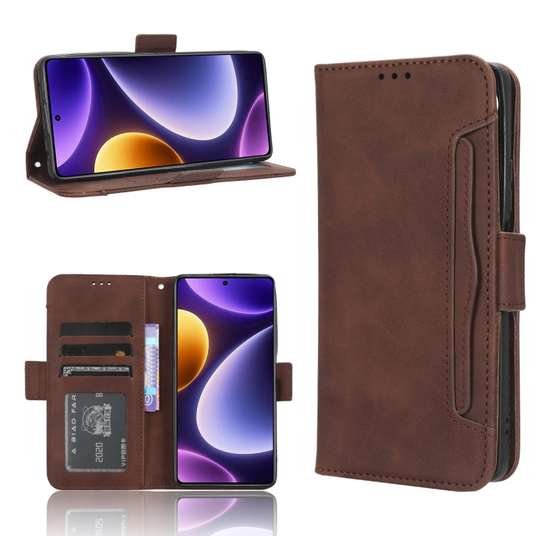 For Xiaomi Redmi Note 12 Turbo 5G Skin Feel Calf Texture Card Slots Leather Phone Case