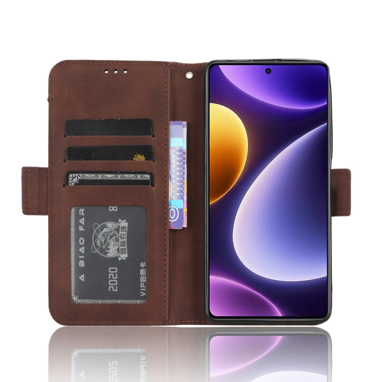 For Xiaomi Redmi Note 12 Turbo 5G Skin Feel Calf Texture Card Slots Leather Phone Case