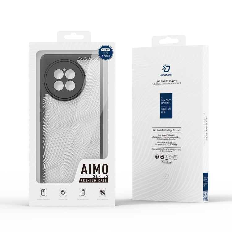 For vivo X Fold2 DUX DUCIS Aimo Series TPU + PC Frosted Feel Phone Case(Black)
