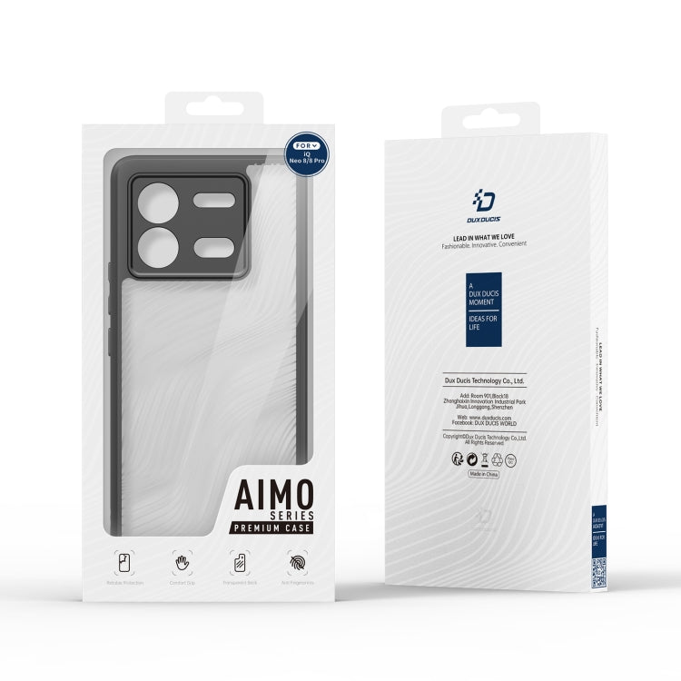 For vivo iQOO Neo8/Neo8 Pro DUX DUCIS Aimo Series TPU + PC Frosted Feel Phone Case(Black)