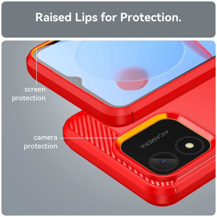 For Honor X5 4G Carbon Fiber Brushed Texture TPU Phone Case