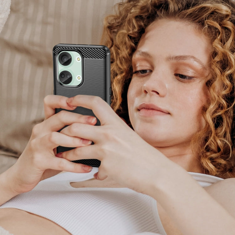 For OnePlus Ace 2V Carbon Fiber Brushed Texture TPU Phone Case