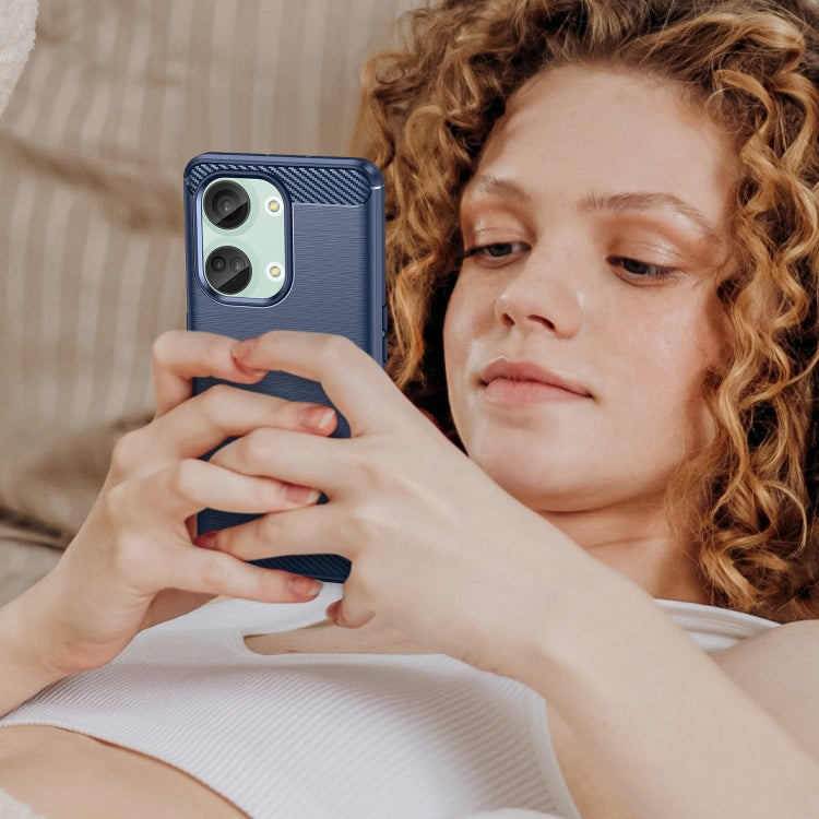 For OnePlus Ace 2V Carbon Fiber Brushed Texture TPU Phone Case