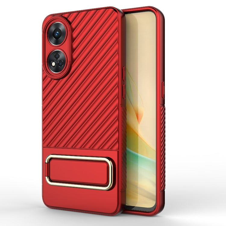 For OPPO Reno8 T 4G Wavy Textured Phone Case