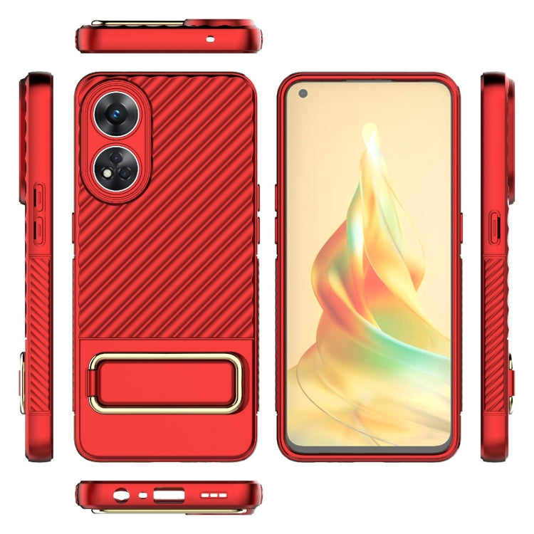 For OPPO Reno8 T 4G Wavy Textured Phone Case