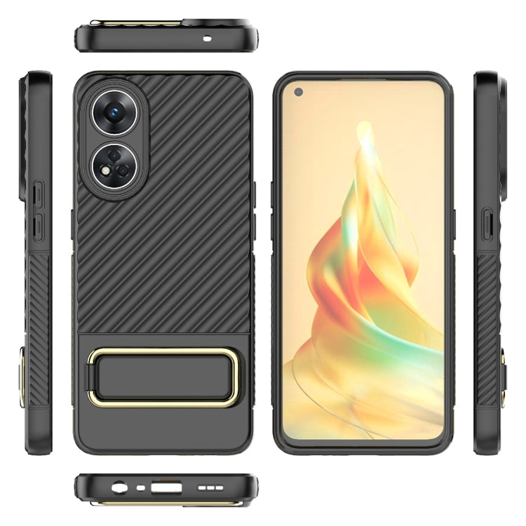 For OPPO Reno8 T 4G Wavy Textured Phone Case