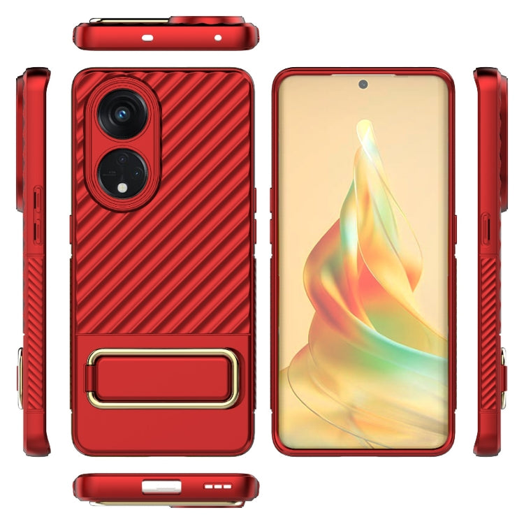 For OPPO Reno8 T 5G Wavy Textured Phone Case