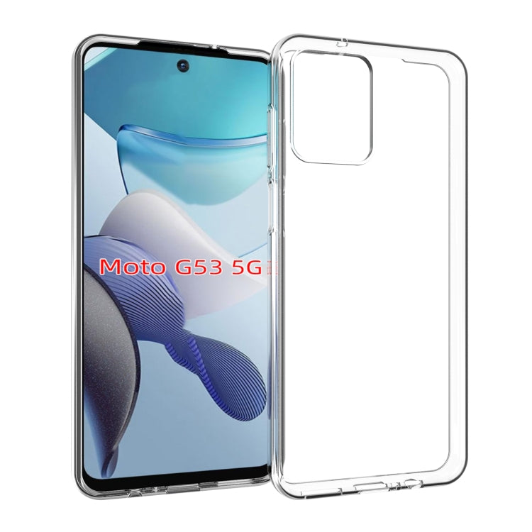 For Motorola Moto G53 5G Waterproof Texture TPU Phone Case(Transparent)