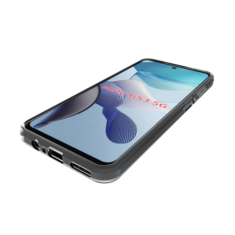 For Motorola Moto G53 5G Waterproof Texture TPU Phone Case(Transparent)