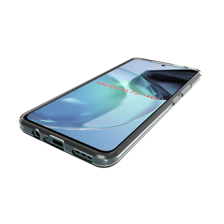 For Motorola Moto G72 Waterproof Texture TPU Phone Case(Transparent)