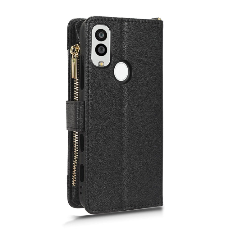 For Kyocera Android One S10 / S9 Litchi Texture Zipper Leather Phone Case