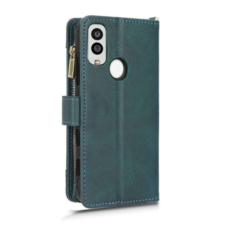 For Kyocera Android One S10 / S9 Litchi Texture Zipper Leather Phone Case