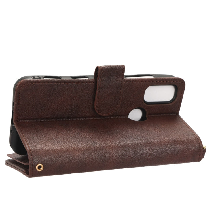 For Kyocera Android One S10 / S9 Litchi Texture Zipper Leather Phone Case