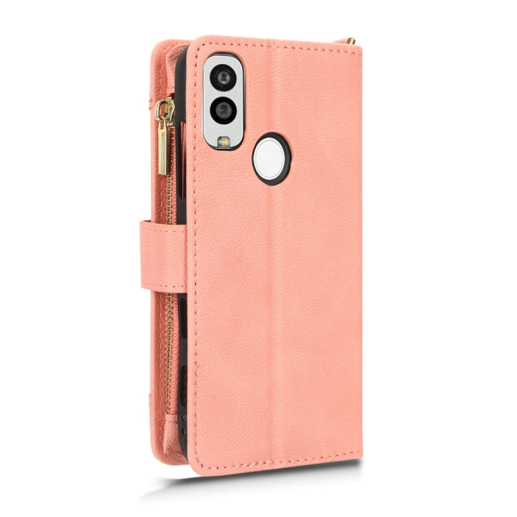For Kyocera Android One S10 / S9 Litchi Texture Zipper Leather Phone Case