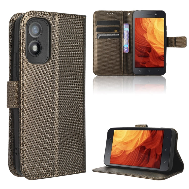 For Itel A18 Diamond Texture Leather Phone Case