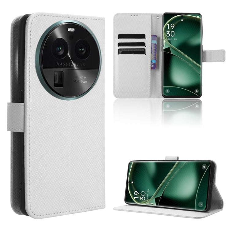 For OPPO Find X6 Diamond Texture Leather Phone Case