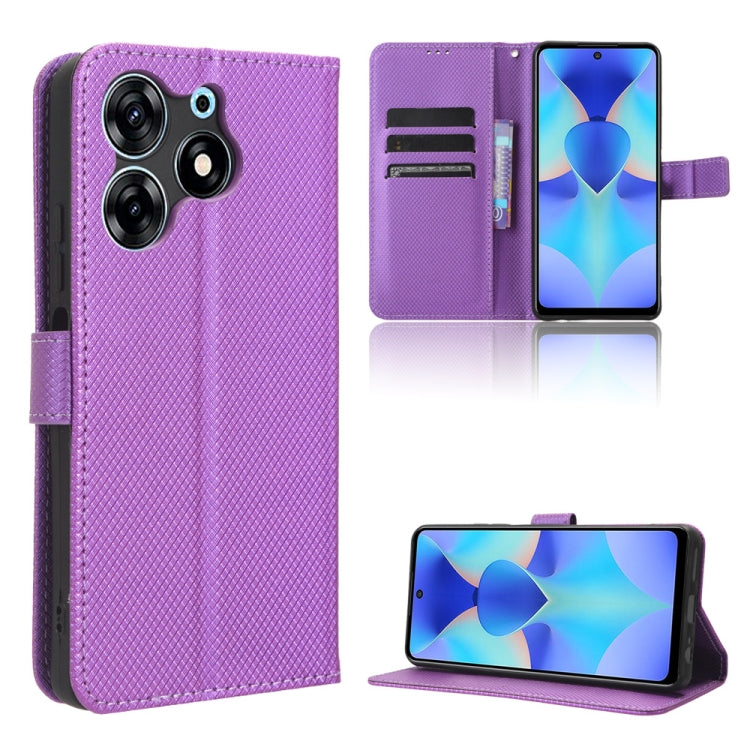 For Tecno Spark 10 Pro / K17 Diamond Texture Leather Phone Case