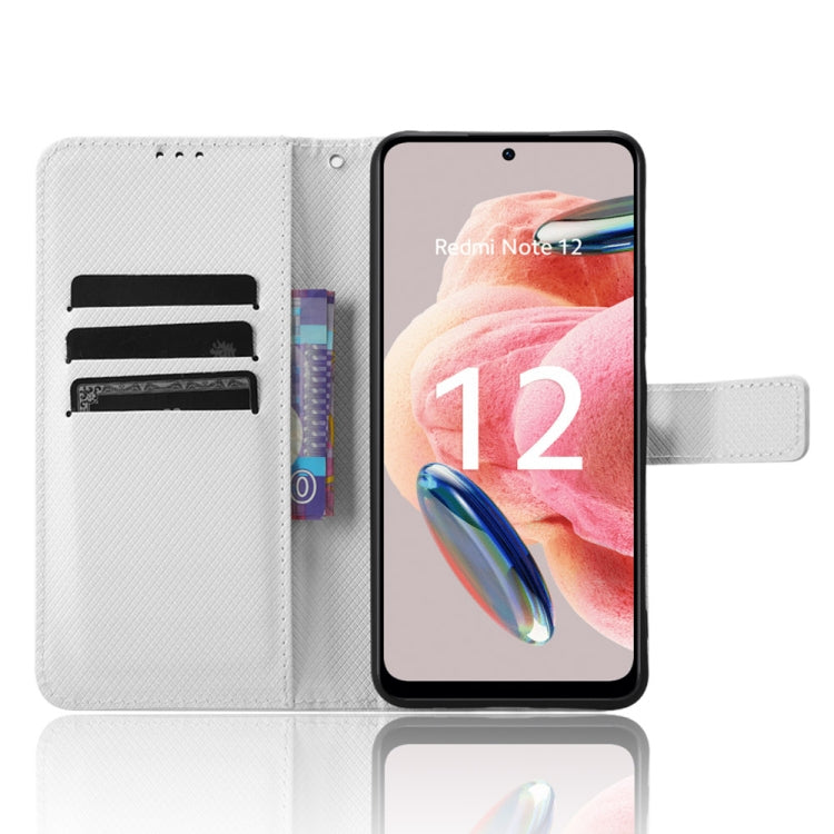 For Xiaomi Redmi Note 12 4G Global Diamond Texture Leather Phone Case