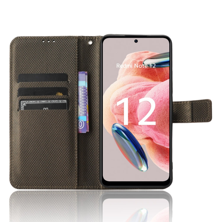 For Xiaomi Redmi Note 12 4G Global Diamond Texture Leather Phone Case