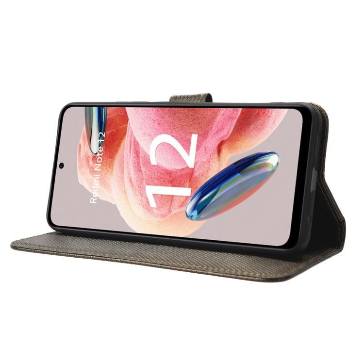 For Xiaomi Redmi Note 12 4G Global Diamond Texture Leather Phone Case