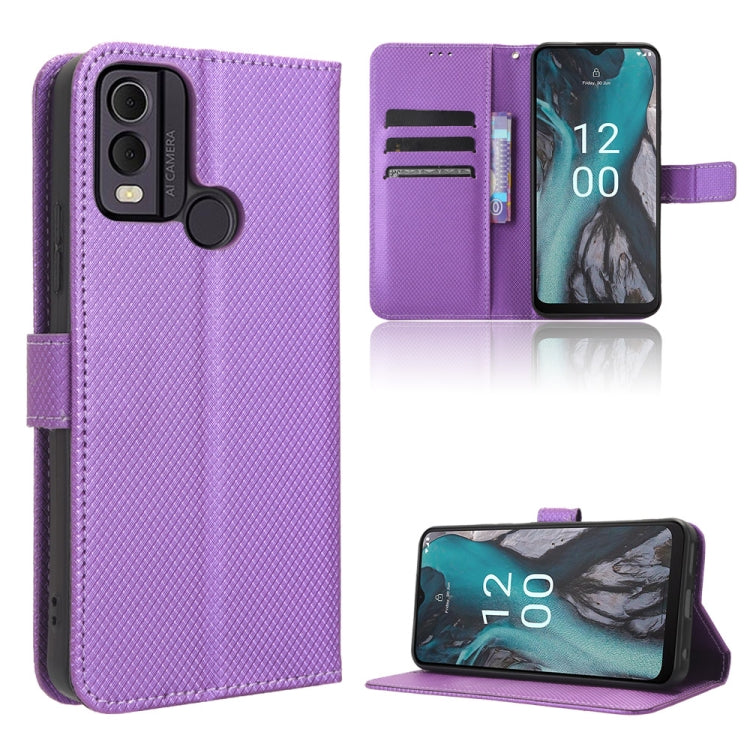 For Nokia C22 Diamond Texture Leather Phone Case