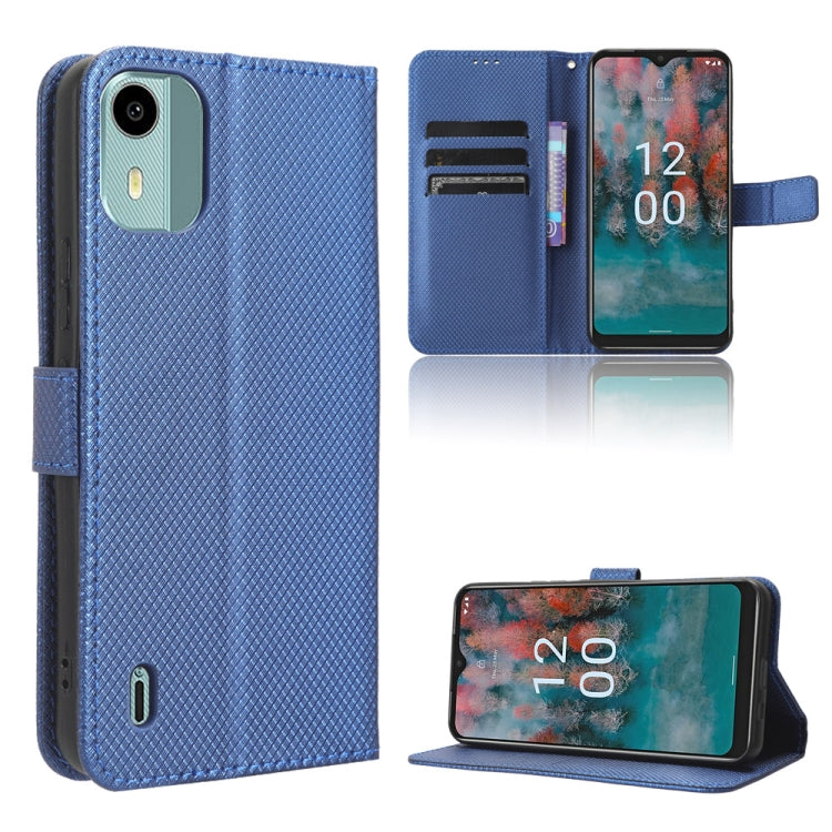 For Nokia C12 Diamond Texture Leather Phone Case