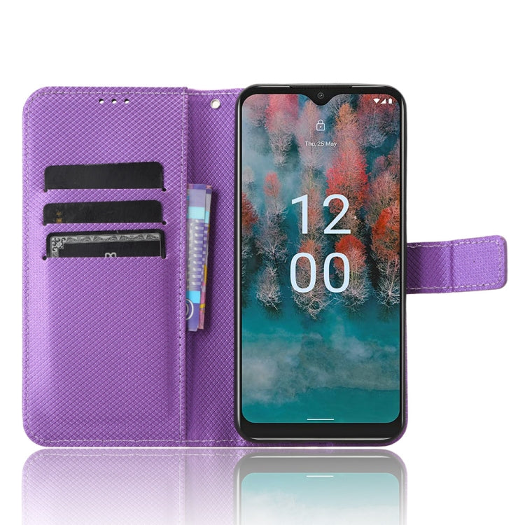 For Nokia C12 Diamond Texture Leather Phone Case